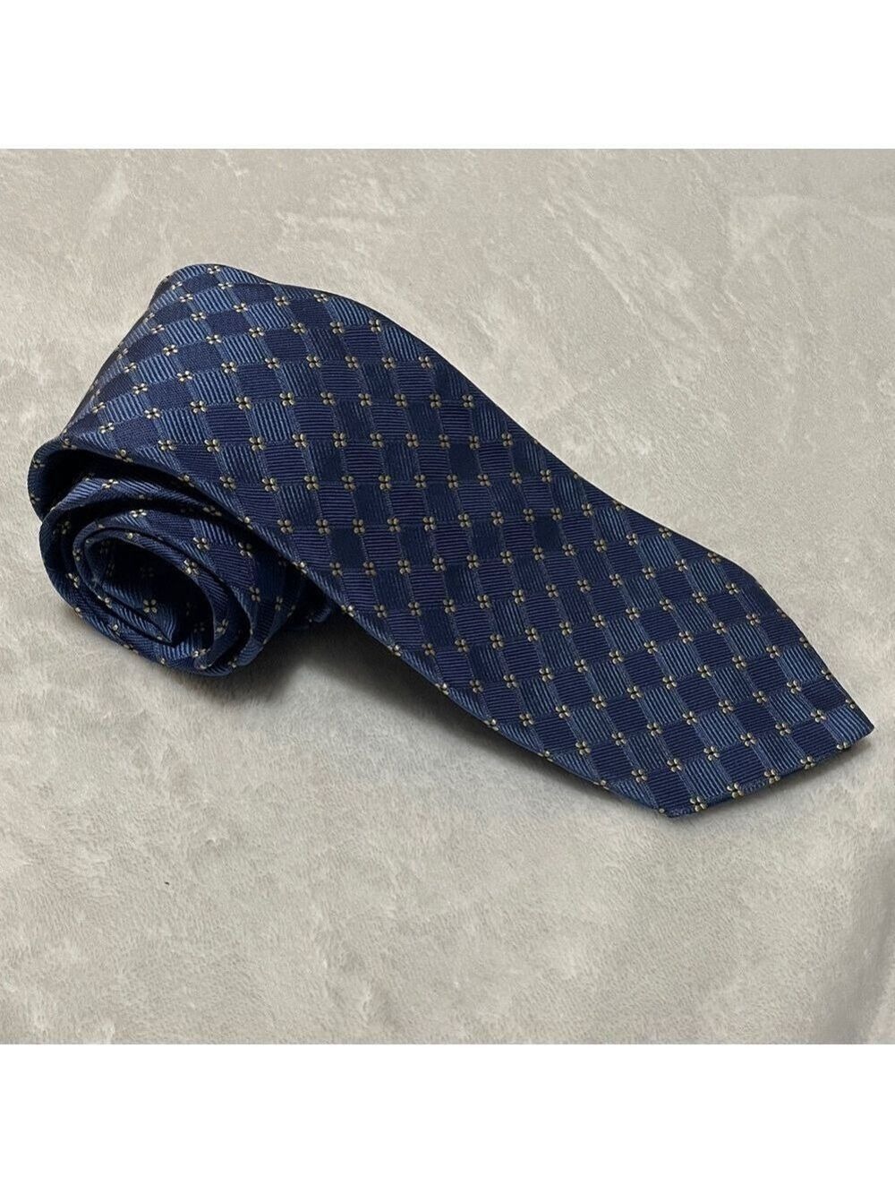 Daniel Cremieux Blue Checkered 59” Men's Tie